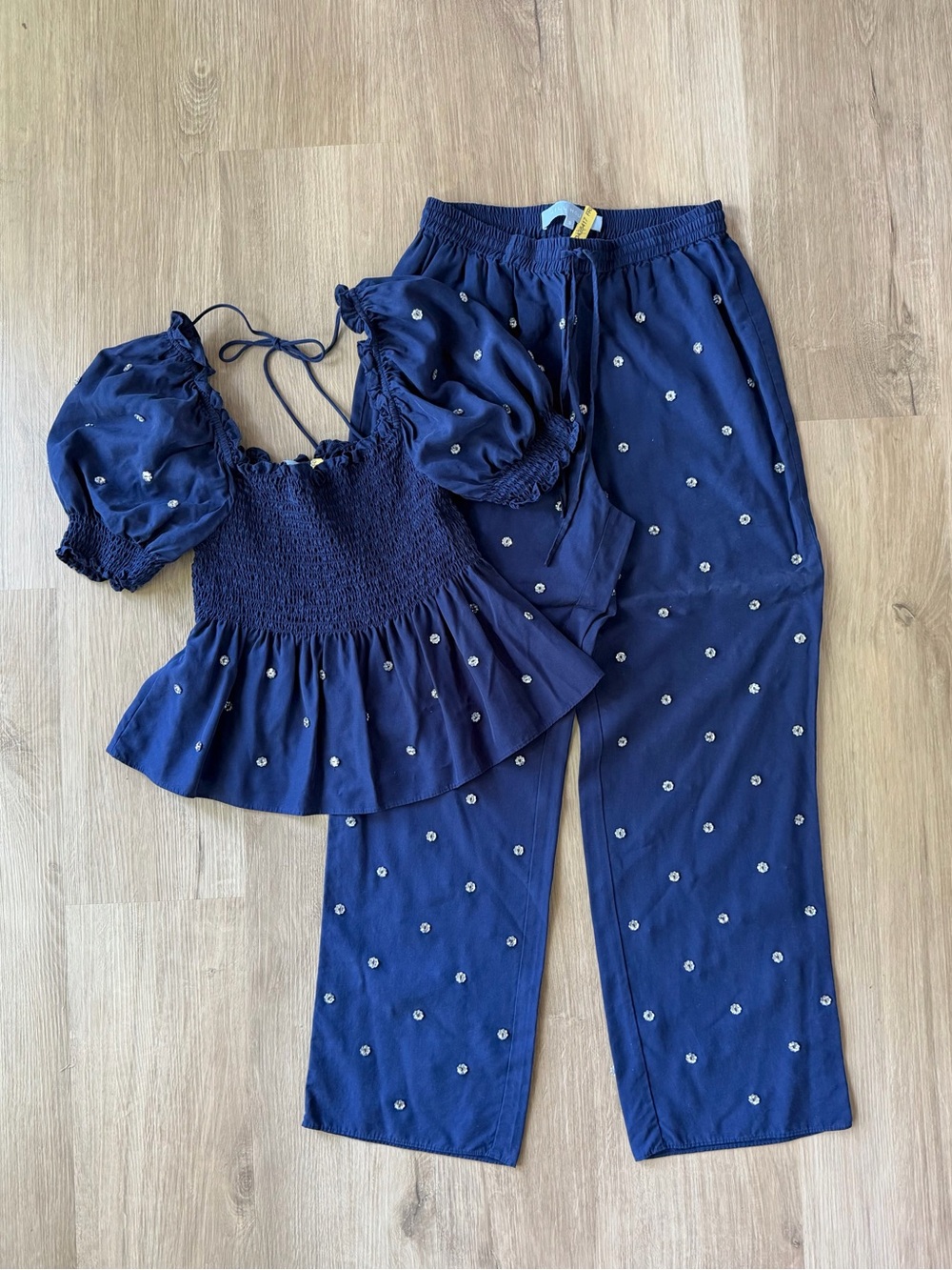 Hill House Jewel Navy Rhinestone Set Sz S
